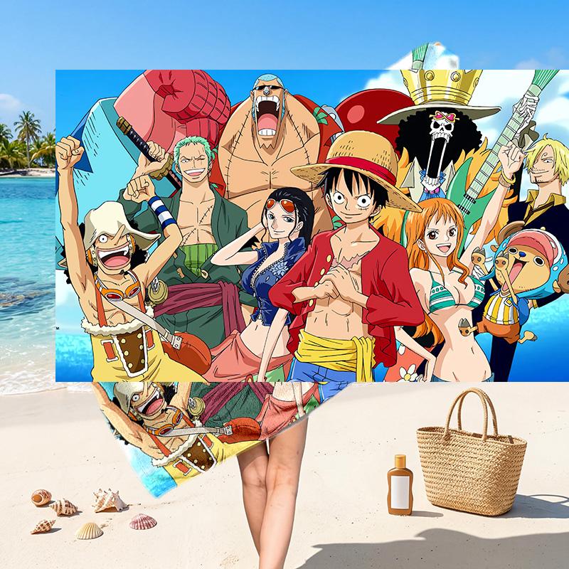 One Piece Printed Swim Towel, Portable Water Absorbent Towel for Beach Camping Daily Bathroom Use