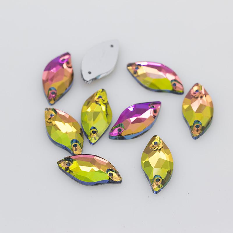 28-Piece Set: 10x20 Flat Bottom Hand-Sewn Crystal Mermaid Dress Drills for DIY Wedding & Evening Dress Decoration