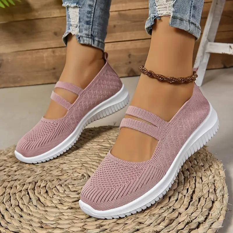 

ОбувьЖенская новая тканевая обувь женская обувь дышащая вязаная обувь-носки повседневная одинарная обувь обувь для мамы 41 розовый