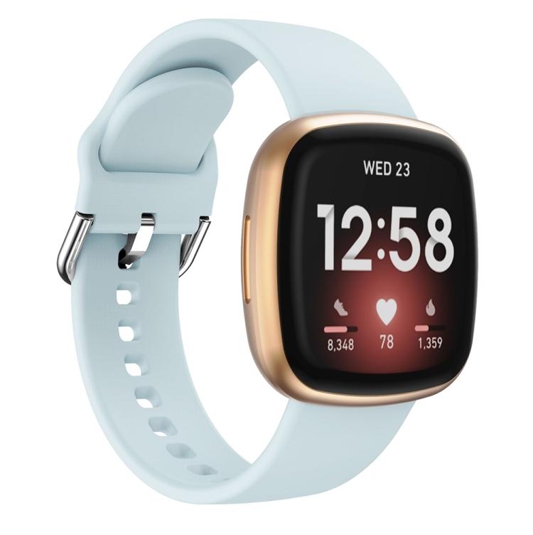 For Fitbit Versa 3 Silicone Watch Band(Black)