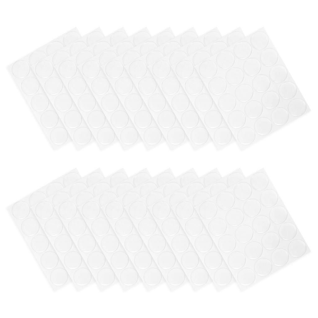 300pcs Circle Epoxy Stickers Epoxy Stickers Transparent Clear Round Bottle Soft Craft Durable 3D Resin