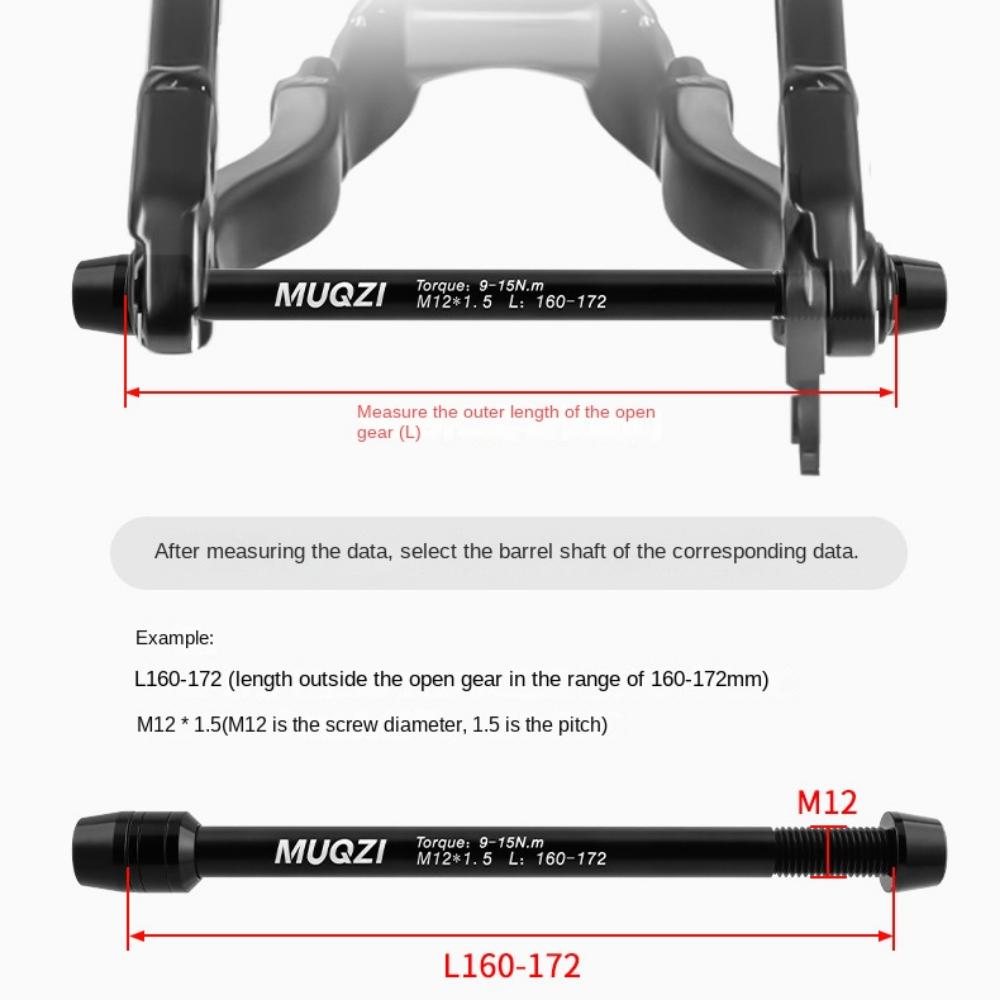 Bike Shaft Bike Thru Axle Front Rear Axle Bike Barrel Shaft Trainer  Cycling Supplies