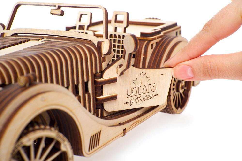 Ugears Roadster Wooden Building Block Puzzle Toy VM-01