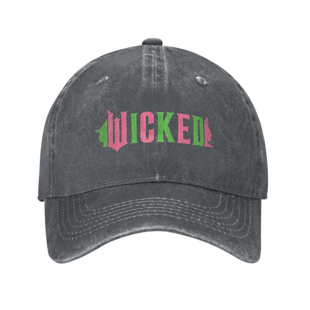 Wicked Movie Pink And Green Baseball Caps Fashion Distressed Cotton Snapback Hat Men Women Running Adjustable Fit Caps Hat