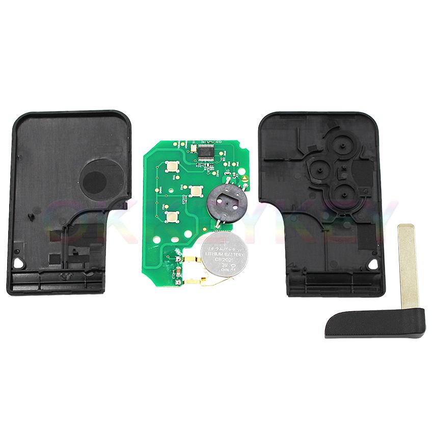 Ecusells Keyless Go/ Non-keyless 3B Remote Key for Renault Megane Scenic Smart Card 433Mhz ID46 PCF7947/ PCF7926AT /PCF7943 Chip