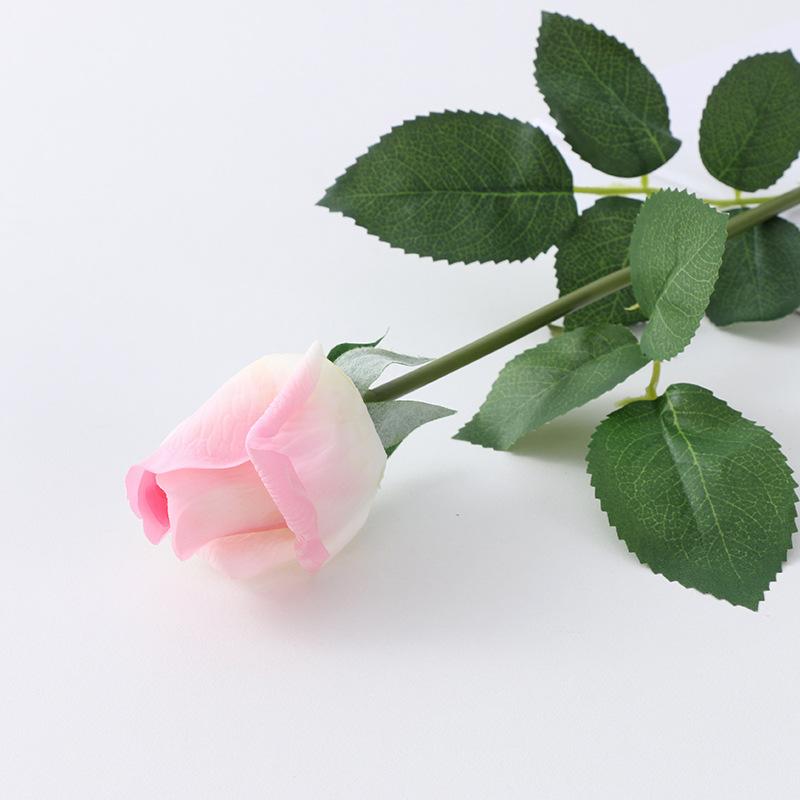 Moisturizing Rose Simulation Flower Single Lover Rose Home Decoration Valentine's Day Gift Rose Bud Bud