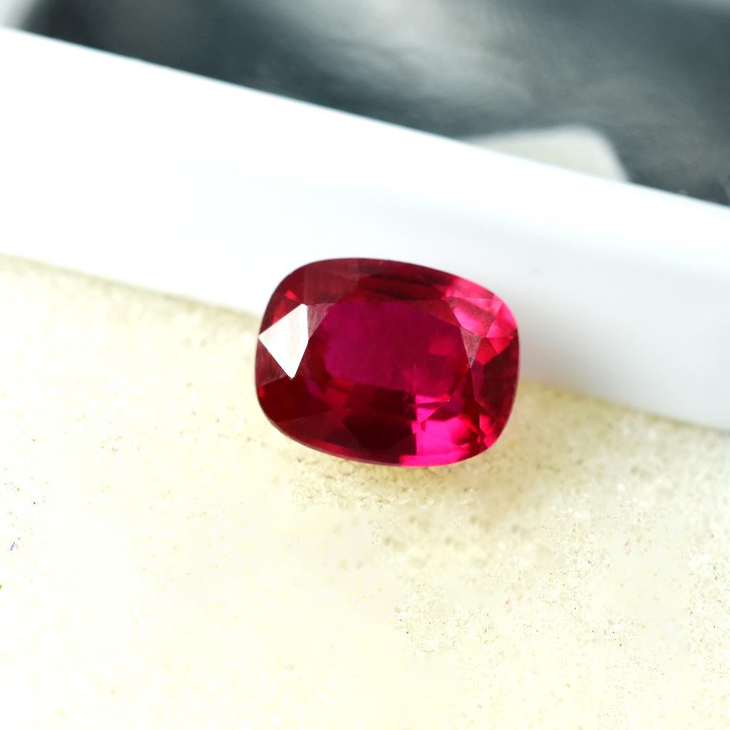 CERTIFIED Natural Pink Ruby Cushion Cut 5.30 Ct Loose Gemstone Jewelry Making