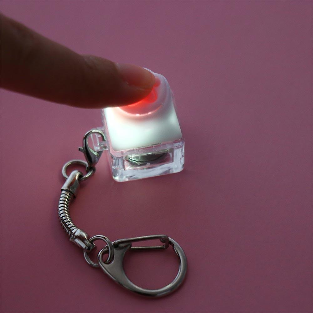 Silicone Pink Cat Claw Keycap Key Chain LED Mechanical Keyboard Key Cap Pendant  Children Adult