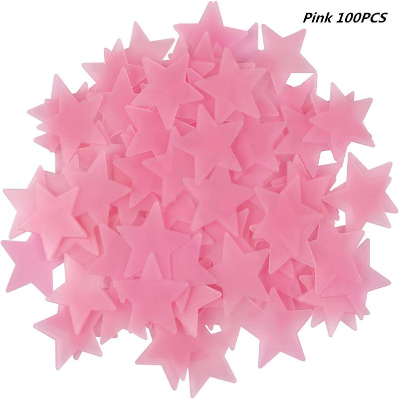 Étoile Creuse 3D Stockage d'Énergie Fluorescent Brille dans le Noir Lumineux Autocollants Muraux Pour Chambre d'Enfant Salon Décalcomanie