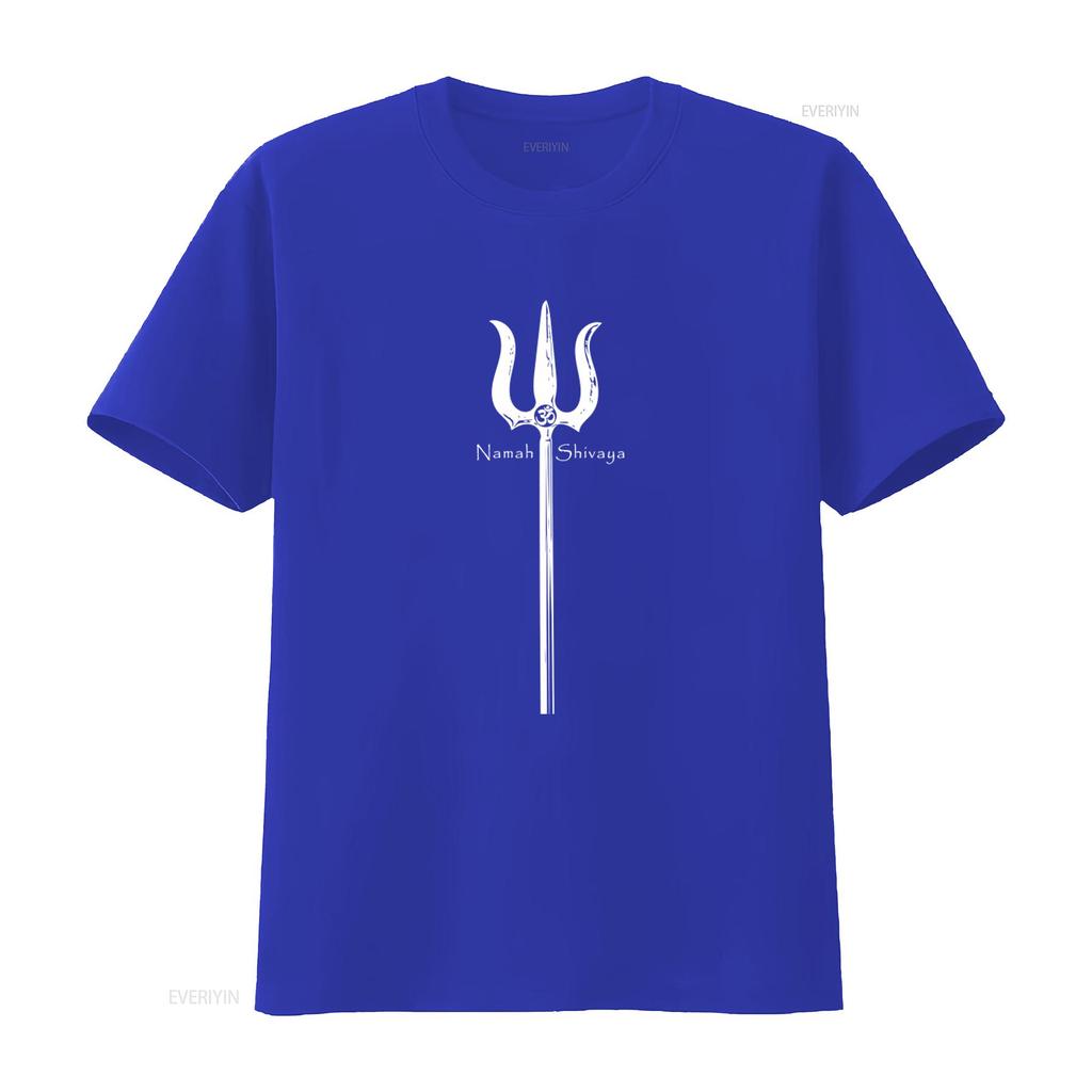 Shiva Trident Om Namah Shivaya Trishul Mantra T shirt Spiritual Design for  vintage Washed Comfortable fashion Casual homme