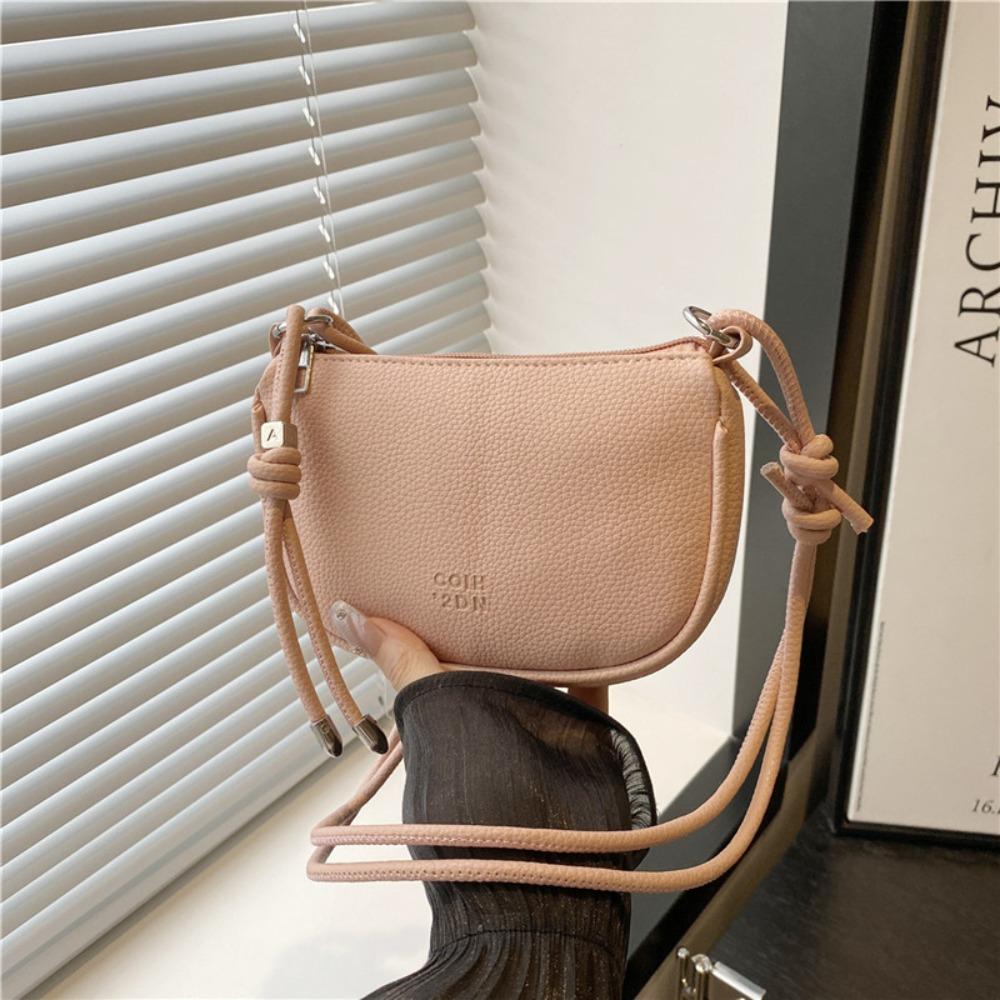 

PU Leather Crossbody Bag Exquisite Commuting Bag Fashion Women s Shoulder Bag Girls розовый