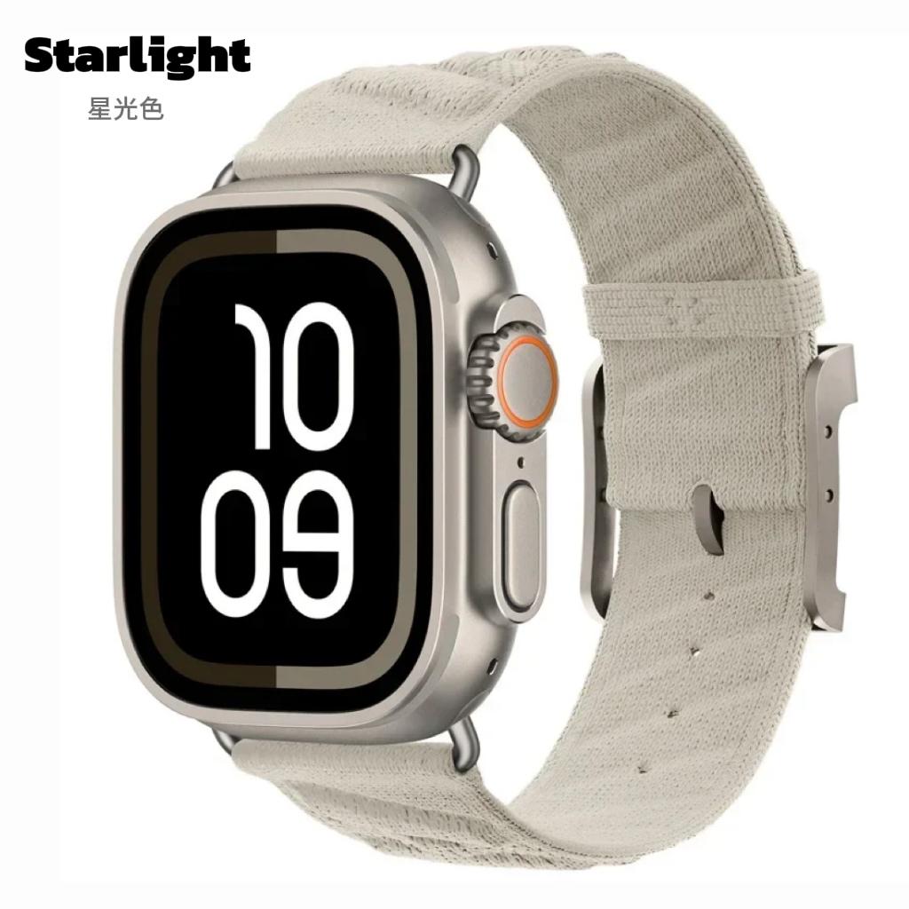 Nylon Sportband voor Apple Watch 45mm 44mm 49mm 46mm 38 40 41 42 mm Voor iwatch Serie 10 9 8 7 6 SE Ultra 2/1 band polsband
