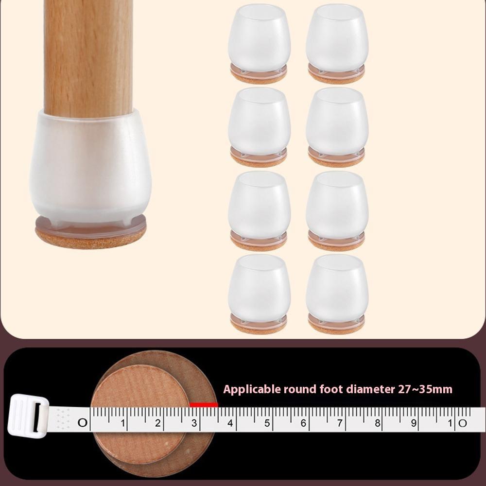8Pcs Chair Leg Caps for 27-35mm Round Legs Covers Furniture Feet Protectors Anti Slip Noise Reduction