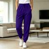 Women's Color Drawstring Cuffed Joggers Casual Pants