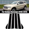 6Pcs Fit For Dodge Durango 2010-2015 Glossy Black PC Material Mirror Effect Car Door Window Center Middle BC Pillar Post Column Cover Trim