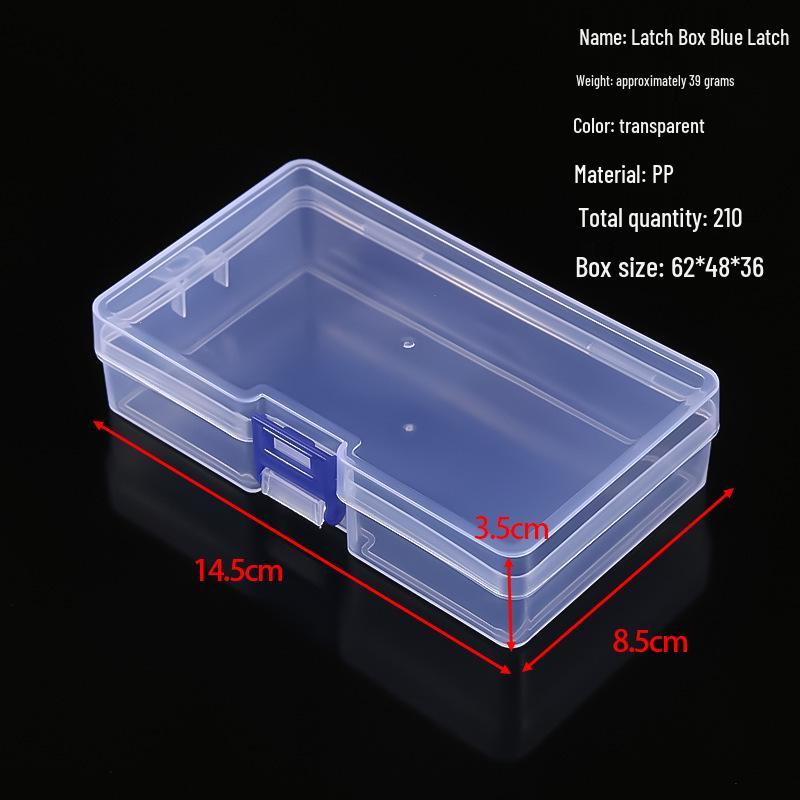 Transparent Storage Box for Electronics, Jewelry, Tools, Plastic Parts, and Fishing Tackle with Large Fixed Grids