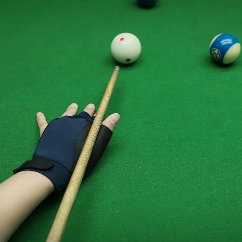 1Pc 3 Finger Pool Glove Snooker Cue Sport Glove Comfortable Antiskid Left Right Pool Snooker Glove Billiard Accessorys