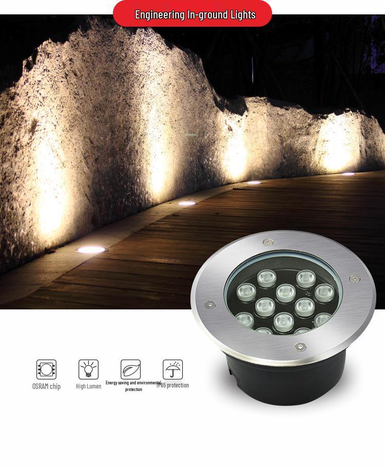 LED Stainless Steel Outdoor Waterproof Recessed Spotlight
