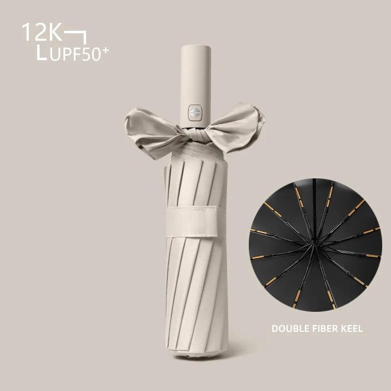 

Автоматический складной зонт для мужчин и женщин, большой двойной солнечный солнцезащитный зонт от дождя