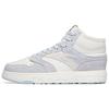 Cushioning, Wear Resistant Mid Top Skateboard Shoes Women's White Blue 122218052-4