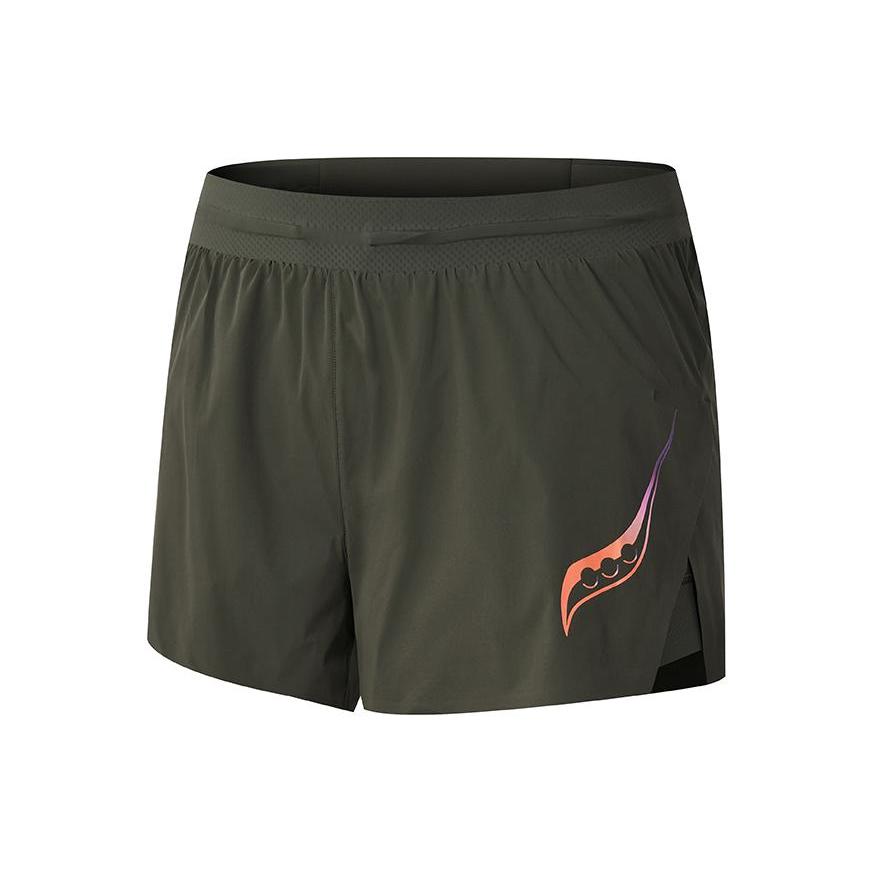 Saucony Casual Shorts Men s Withered Yellow Green SC2249031D-GE67 S