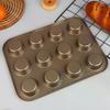 Molde para Magdalenas de 4/6/12 Tazas Bandeja para Muffins Molde para Magdalenas Molde para Muffins Molde para Hornear de Acero al Carbono Utensilios de Cocina Antiadherentes Molde para Pasteles de Microondas