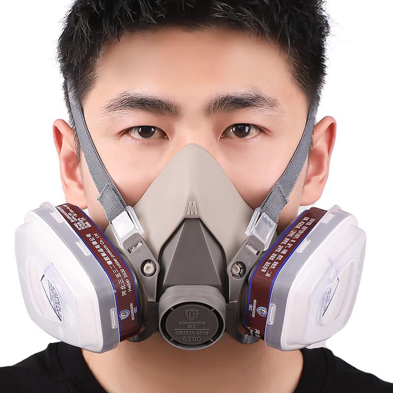 

SANSHENG 6200 Industrial Respirator Mask Double Kit 1