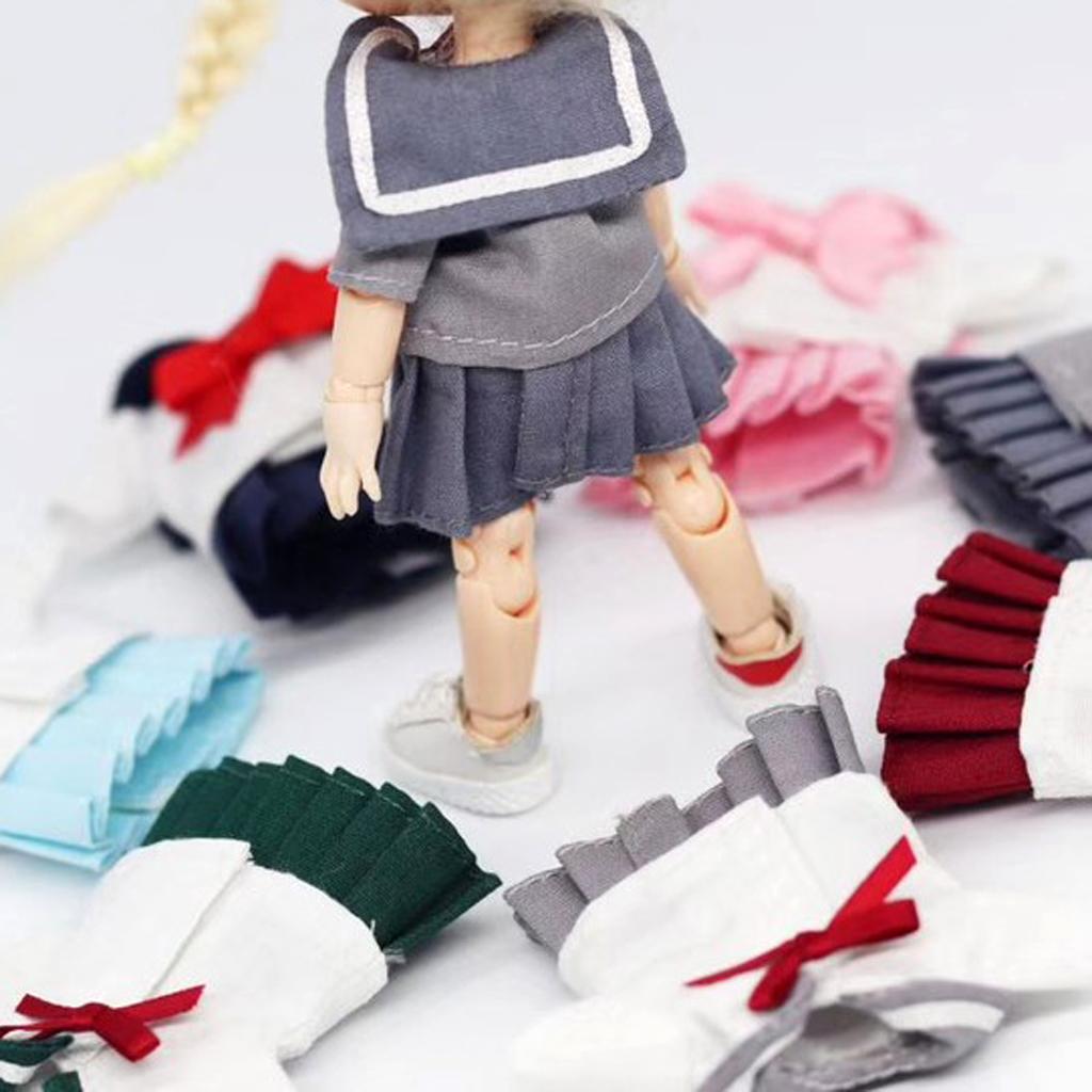 Lovely Doll School Uniform Skirt for Obitsu11 Doll Party Casual Outfits