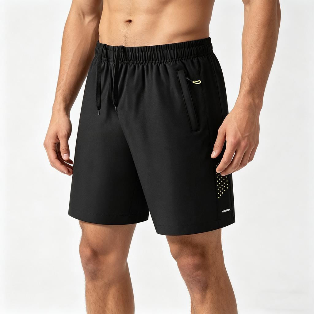 Men's Athletic Shorts Summer Five Inch Inseam Lightweight Stretch Quick Dry Training Running Workout Shorts with Pockets Drawstring Waistband