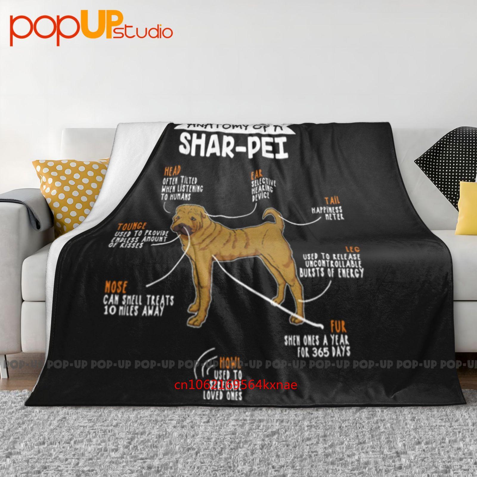 

Anatomy Of A Sharpei Dog Ultra-Soft Blanket Quilt Winter Sofa Cover Bed Covers 30x40in