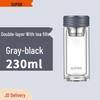 SUPOR Qin Series Double-Wall Heat-Resistant Glass Tea Infuser Mug 230ml