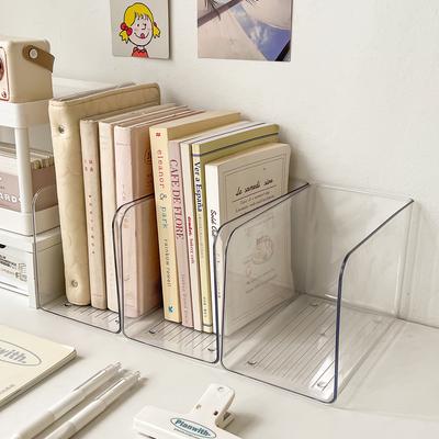 Stojak na książki, stojak na dokumenty, przezroczysty pojemnik na książki dla uczniów, duża pojemność, półka na książki