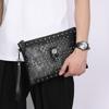 Men's Envelope Handbag Wallet Personalized Punk Rivet Shoulder Messenger Bag Black Portable Lightweight Handbag