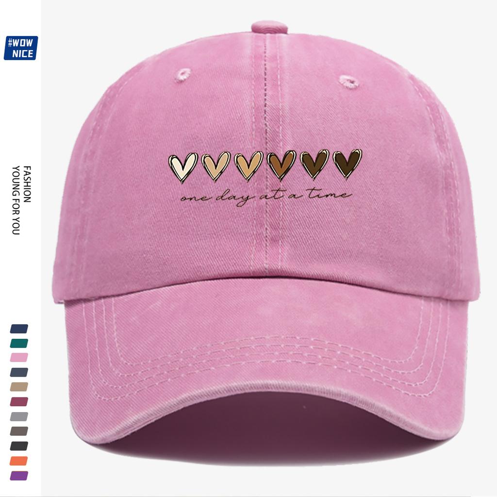 Pc Baseball Cap with Six HeartShaped Gradient Pattern Print Stylish and Beautiful Unisex Baseball Cap Adjustable Size Every
