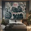 1pc Street Graffiti Style Polyester Tapestry 2D Flat Wall Decor for Bedroom Living Room  Artistic Home Gift