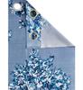 Fashion String Polyester Blossoms Eyelet Window Curtains (5 Feet, Blue) - 2 Piece, Floral | Light-Filtering