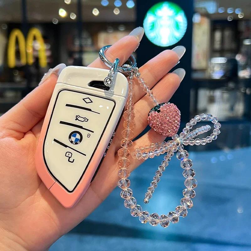 Remote Car Key Cover Keychain Key Case For BMW X1 X3 X4 X5 X6 Series 1 2 3 5 7 G20 G02 G05 G31 G23 F34 F15 F40 IX3 xs9
