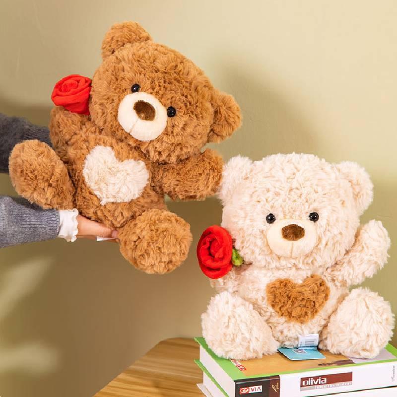 Plush Bear Teddy Toy Cartoon Animal Stuffed Doll Room Decoration Couple Gift