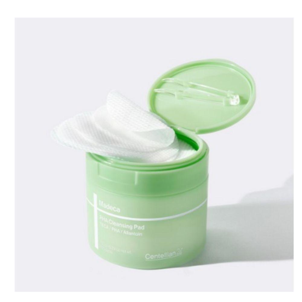 Centellian24 Madeca PHA Cleansing Pad 60 Pads - Low pH Mild Exfoliating Makeup Remover Wipes for Sensitive Skin Care