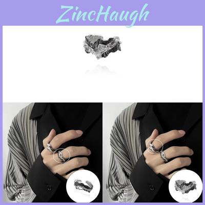 Ash Series Adjustable Men Ring Vintage Copper Cold Style Unisex Jewelry Accessory