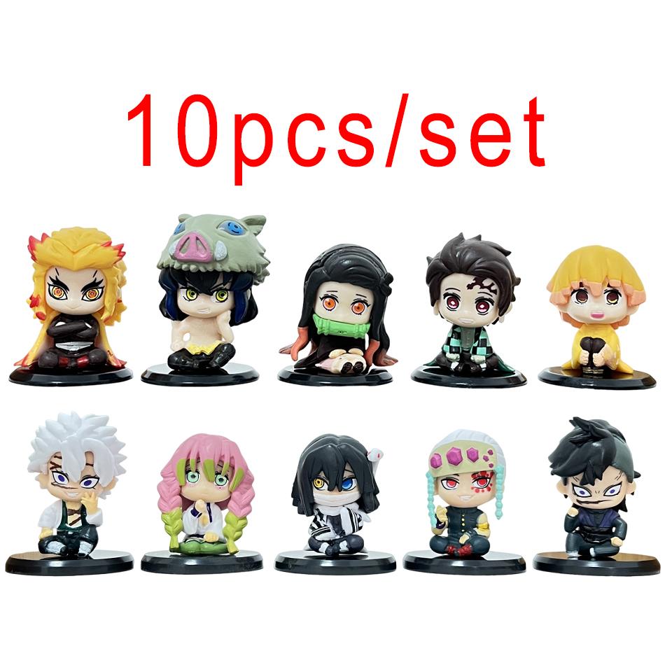 Movie Demon Slayer Anime Handmade Stove Door Charcoal Jiro You Bean Character Handmade PVC Model Desktop Ornament Birthday Gift