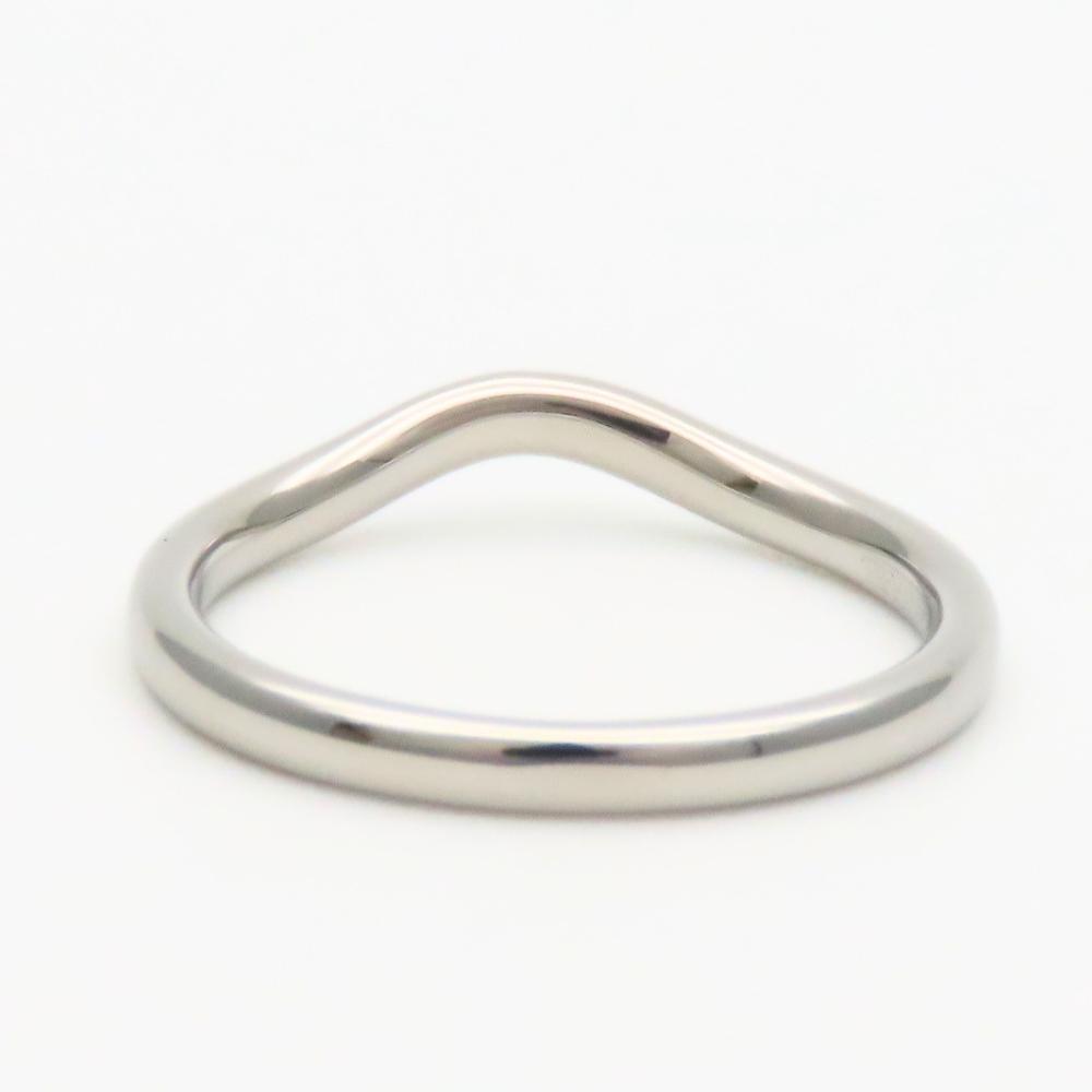 Used TIFFANY&Co. Ring Curved band EU#50.5 Pt950Platinum/diamond 3.19g Platinum El Saperetti