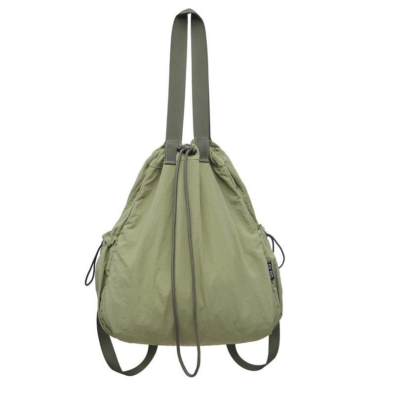 

Street Trend Drawstring Backpack: Solid Color Couple Style for Sport, Travel & Fitness зелёный