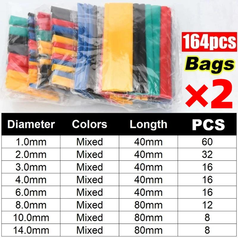 Isı Büzüşmeli Tüp Kiti Isıya Dayanıklı Boru Isı Büzüşmeli Kablo Sarma Elektrik Bağlantısı Kablo Yalıtımı Kılıflı Koruyucu