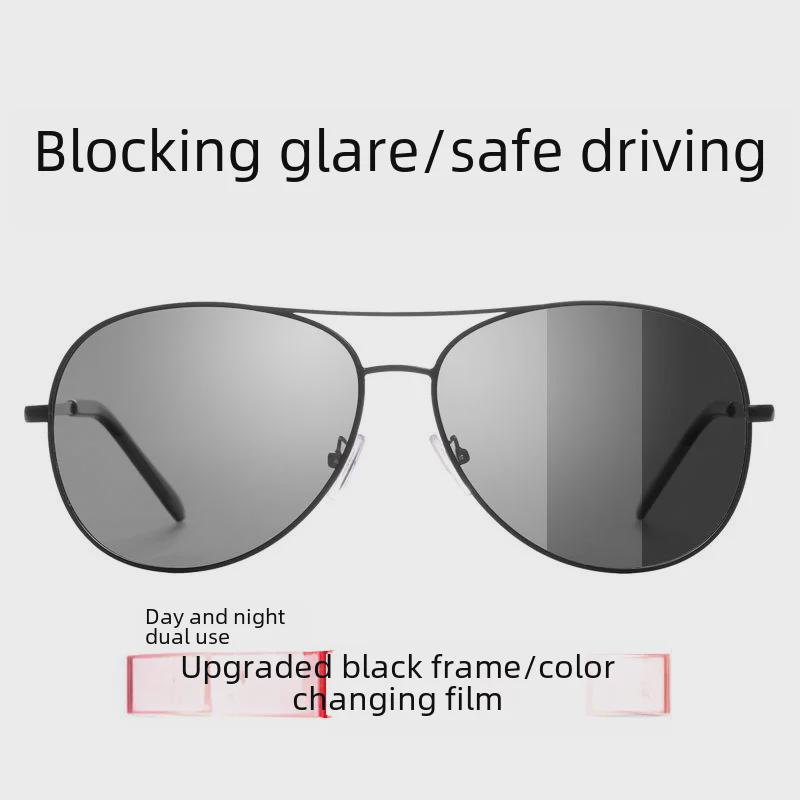 Gafas de Sol Polarizadas para Hombre de Uso Dual Día/Noche con Cambio de Color para Conducir y Pescar