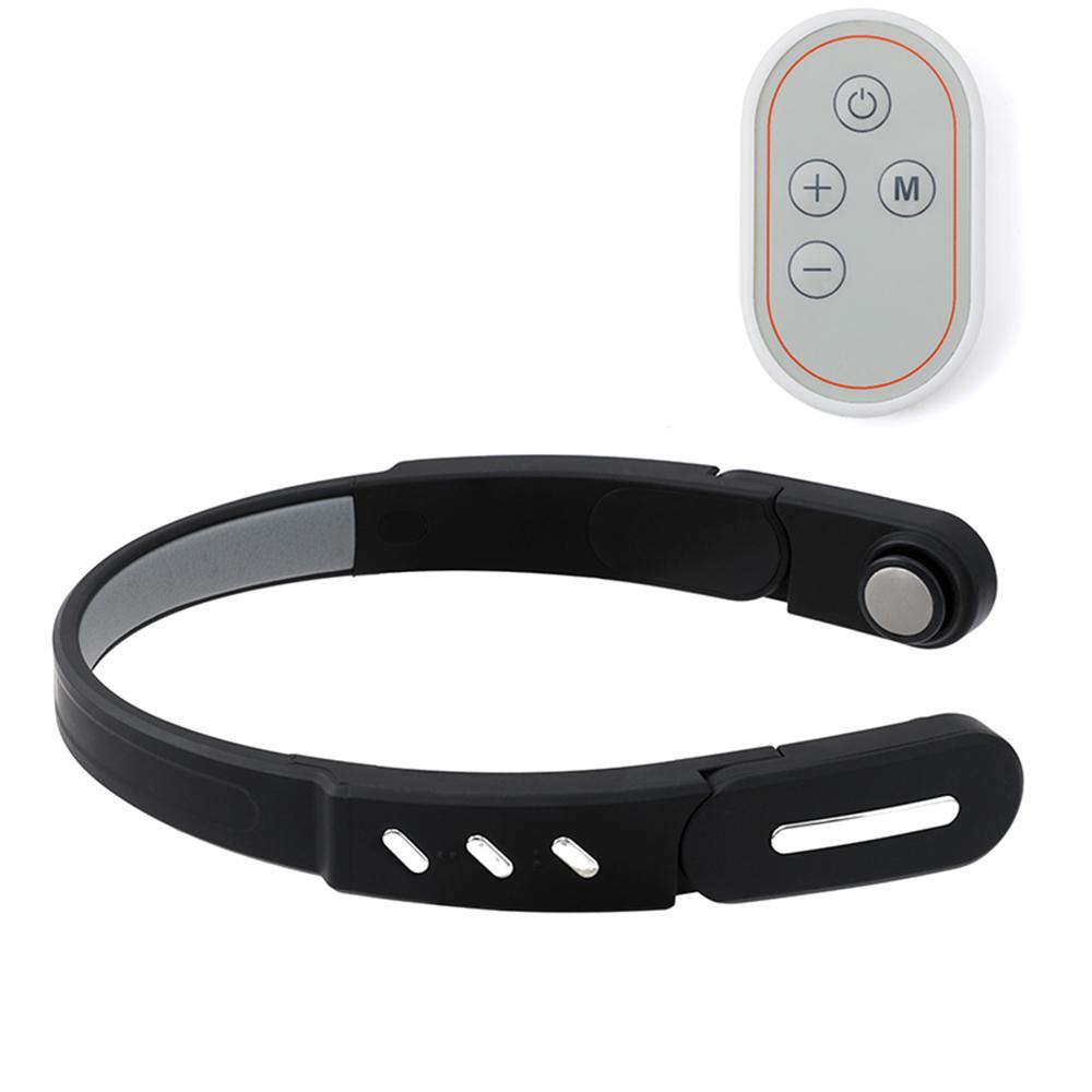 

Electric Head Massager EMS Micro-Current Vibration Head Temple Massager Relieve Brain Fatigue Relief Improve Sleep Wireless Use чёрный