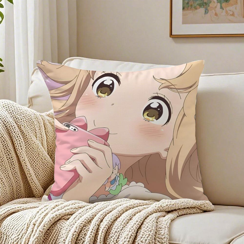 Sweet Yuri Japanese Manga AAsagao to Kasesan Cushion Cover Pillowcase Antidustmite living Room Sofa Decor Cushion Room