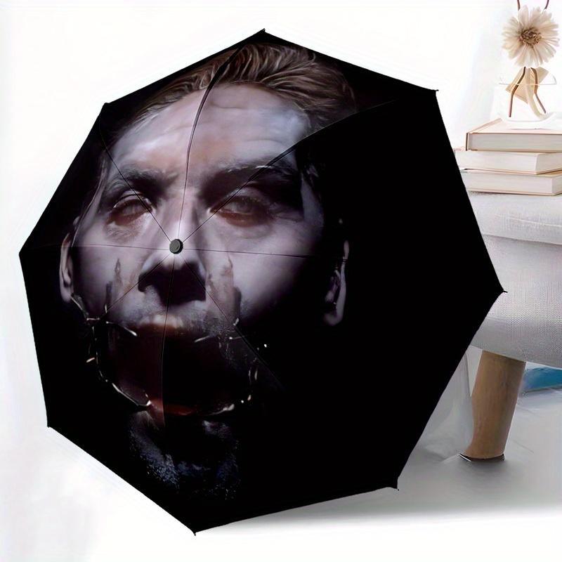 1pc Rammstein Automatic Opening/closing Umbrella, Foldable Sunshade, Perfect Gift for Friends, Durable Plastic Handle y250808075
