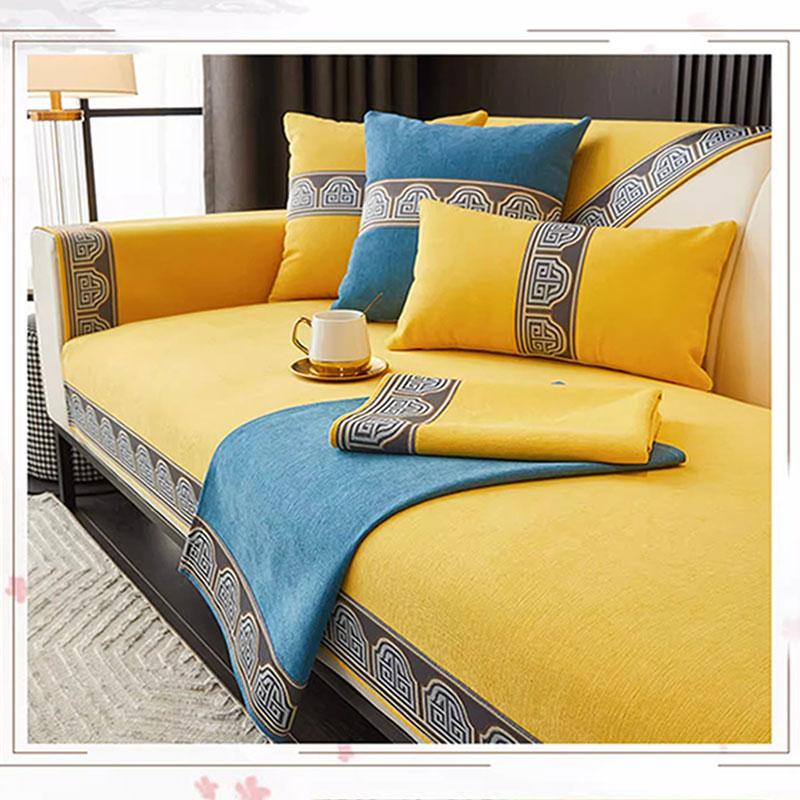 Chenille Sofa Cover for All Seasons Living Room Decoration Non-slip Sofa Seat Cover Couch Slipcover Dustproof Durable Sofa Towel
