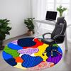 1pc Colorful Shapes Carpet, Round Non Slip Durable Large Size Office Carpet, Suitable for Office
